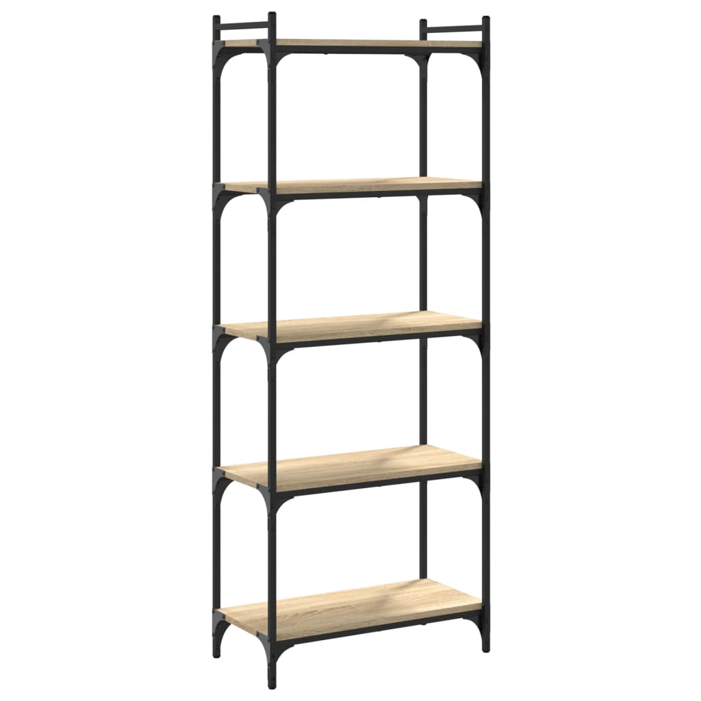 vidaXL Libreria 5 Ripiani Rovere Sonoma 60x30x154 cm Legno Multistrato