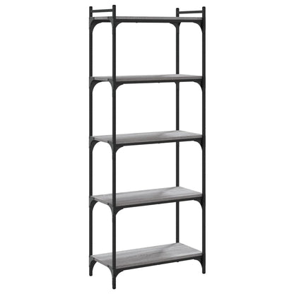 vidaXL Libreria 5 Ripiani Grigio Sonoma 60x30x154cm Legno Multistrato VIDAXL