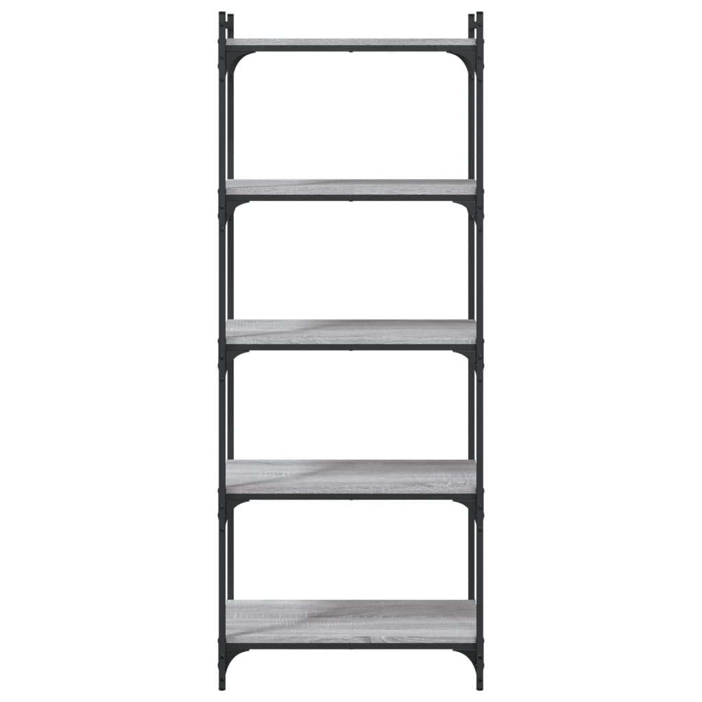 vidaXL Libreria 5 Ripiani Grigio Sonoma 60x30x154cm Legno Multistrato VIDAXL