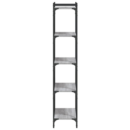 vidaXL Libreria 5 Ripiani Grigio Sonoma 60x30x154cm Legno Multistrato VIDAXL
