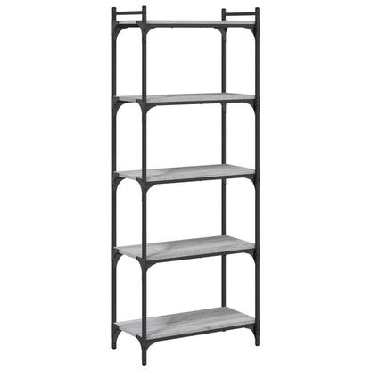 vidaXL Libreria 5 Ripiani Grigio Sonoma 60x30x154cm Legno Multistrato VIDAXL