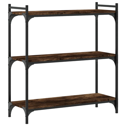 vidaXL Libreria a 3 Ripiani Rovere Fumo 80x30x86 cm Legno Multistrato VIDAXL