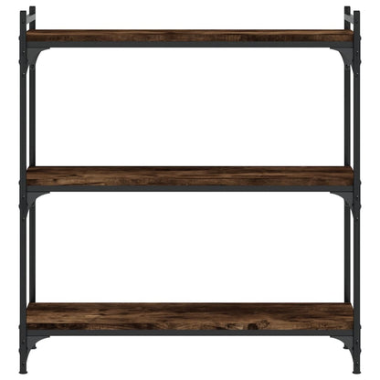 vidaXL Libreria a 3 Ripiani Rovere Fumo 80x30x86 cm Legno Multistrato VIDAXL