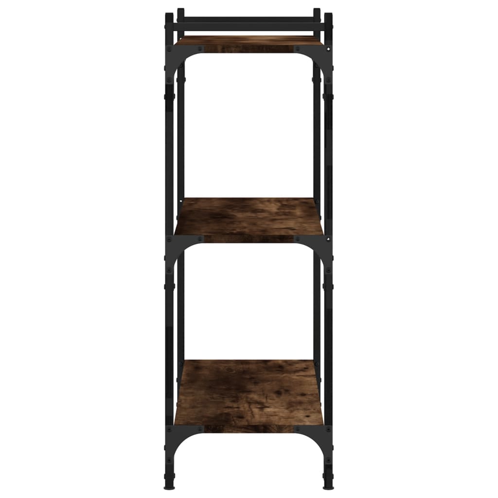 vidaXL Libreria a 3 Ripiani Rovere Fumo 80x30x86 cm Legno Multistrato VIDAXL