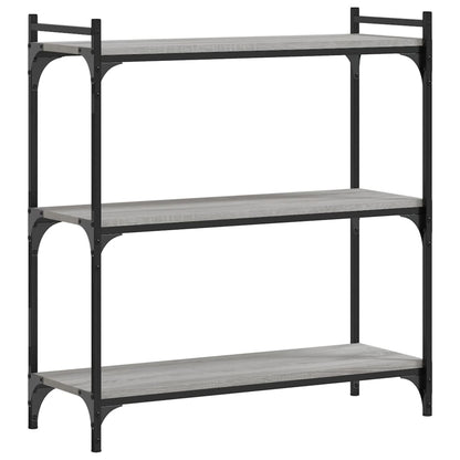 vidaXL Libreria a 3 Ripiani Grigio Sonoma 80x30x86cm Legno Multistrato
