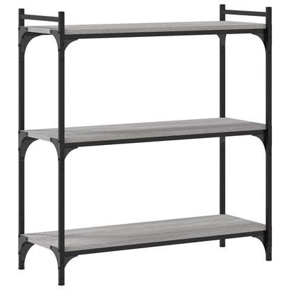 vidaXL Libreria a 3 Ripiani Grigio Sonoma 80x30x86cm Legno Multistrato