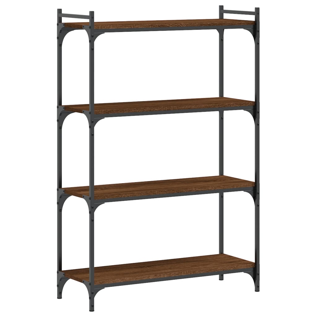 vidaXL Libreria 4 Ripiani Rovere Marrone 80x30x120cm Legno Multistrato VIDAXL