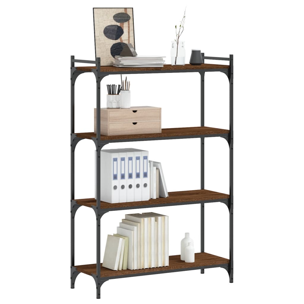 vidaXL Libreria 4 Ripiani Rovere Marrone 80x30x120cm Legno Multistrato VIDAXL