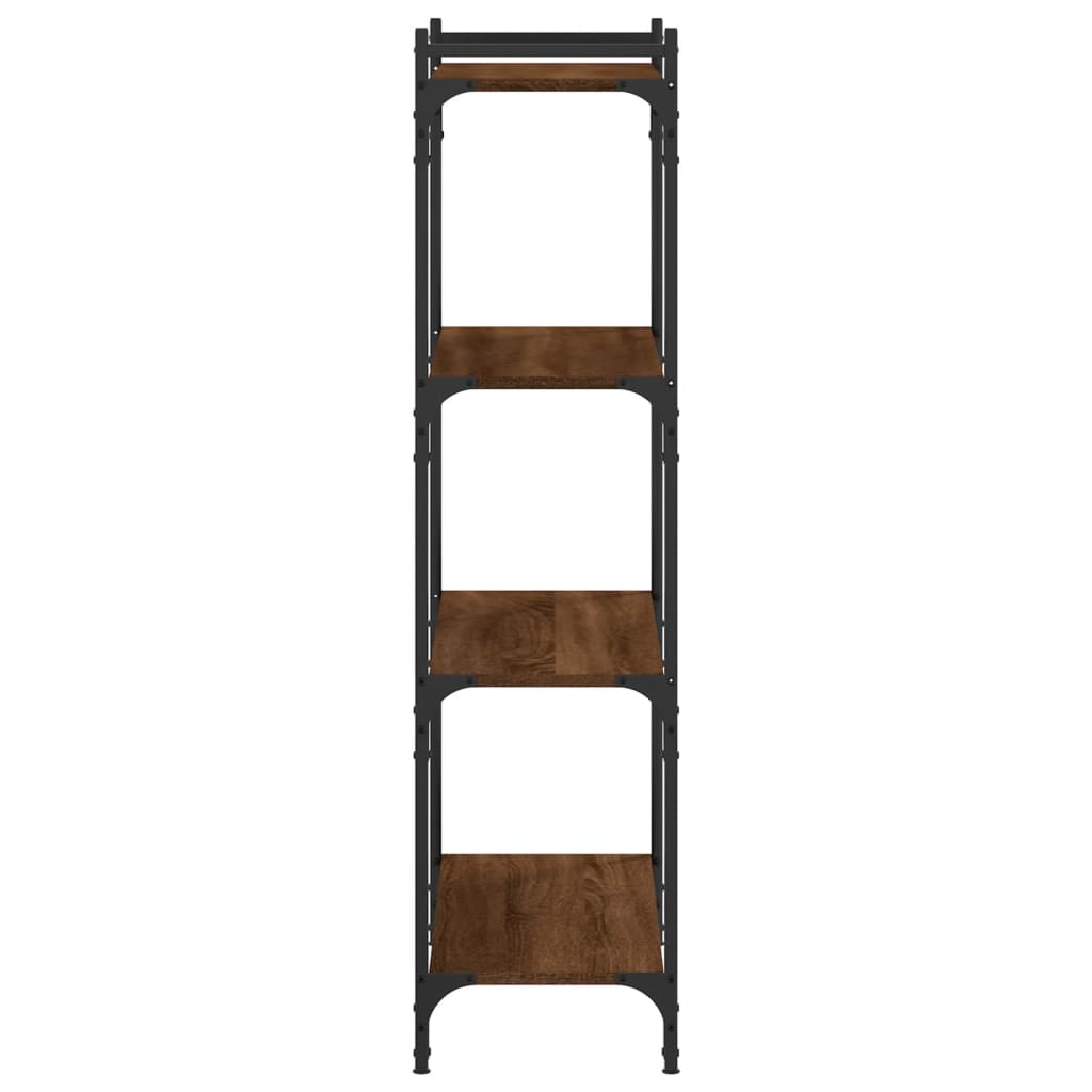 vidaXL Libreria 4 Ripiani Rovere Marrone 80x30x120cm Legno Multistrato VIDAXL