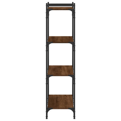 vidaXL Libreria 4 Ripiani Rovere Marrone 80x30x120cm Legno Multistrato VIDAXL