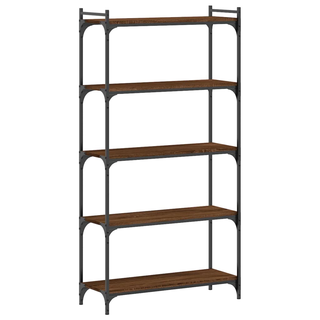 vidaXL Libreria 5 Ripiani Rovere Marrone 80x30x154cm Legno Multistrato VIDAXL