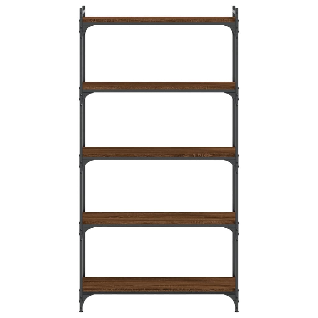 vidaXL Libreria 5 Ripiani Rovere Marrone 80x30x154cm Legno Multistrato VIDAXL