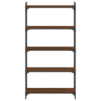 vidaXL Libreria 5 Ripiani Rovere Marrone 80x30x154cm Legno Multistrato VIDAXL