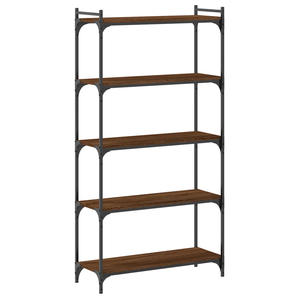 vidaXL Libreria 5 Ripiani Rovere Marrone 80x30x154cm Legno Multistrato VIDAXL