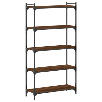 vidaXL Libreria 5 Ripiani Rovere Marrone 80x30x154cm Legno Multistrato VIDAXL