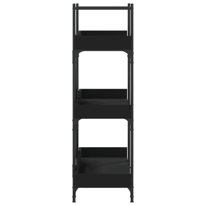 vidaXL Libreria a 3 Ripiani Nera 100x33x108,5 cm in Legno Multistrato