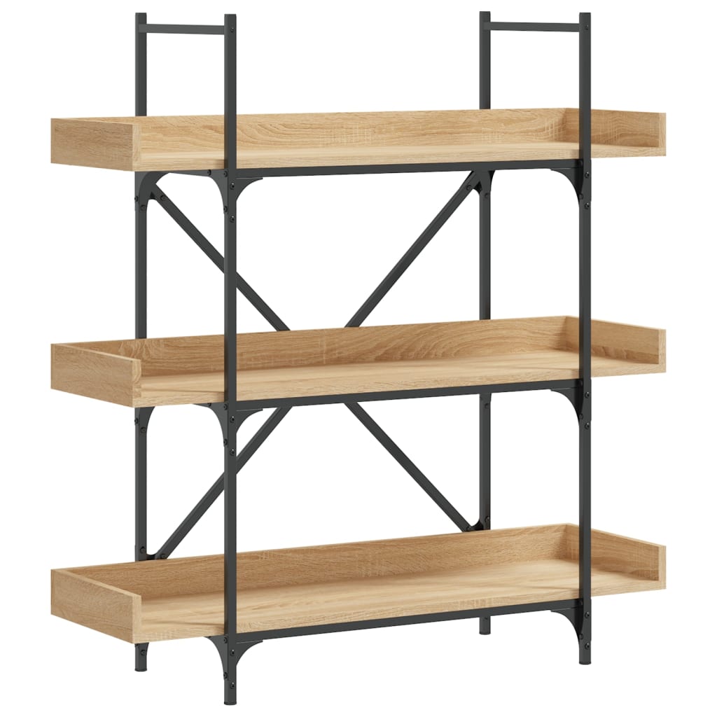 vidaXL Libreria 3 Ripiani Rovere Sonoma 100x33x108,5 Legno Multistrato VIDAXL
