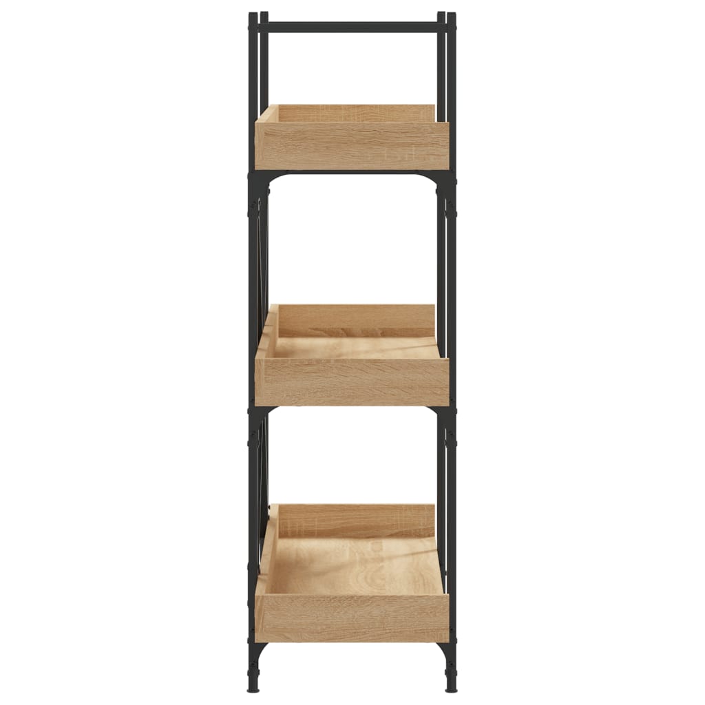 vidaXL Libreria 3 Ripiani Rovere Sonoma 100x33x108,5 Legno Multistrato VIDAXL
