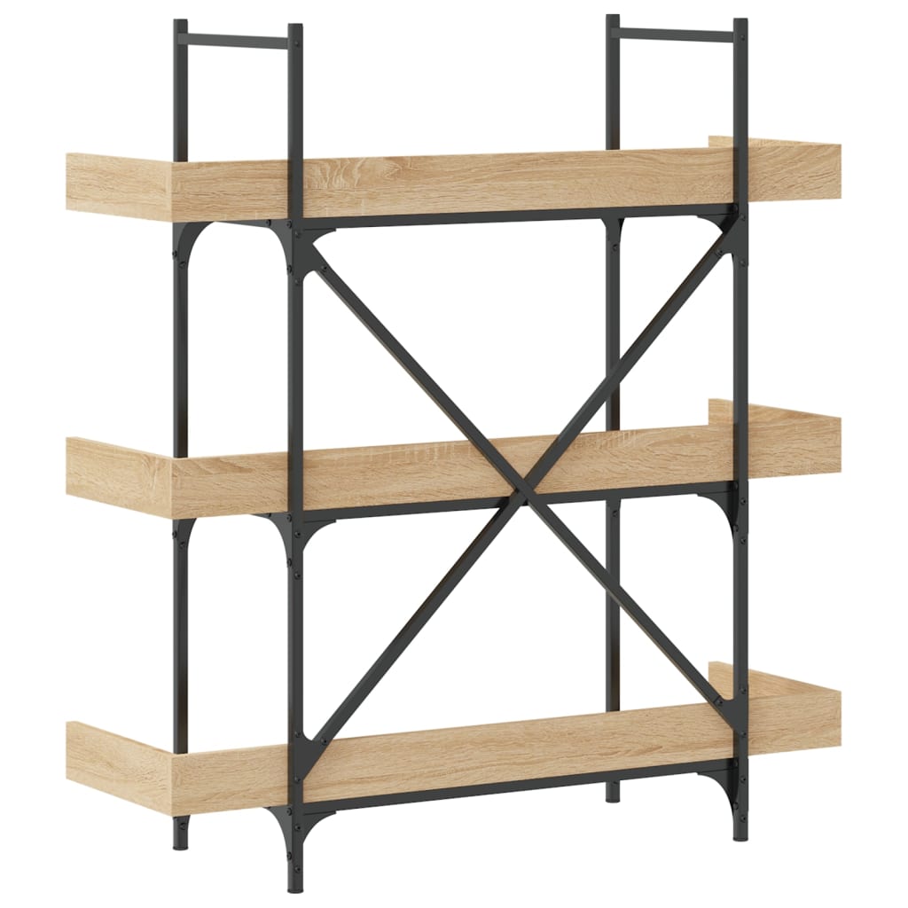 vidaXL Libreria 3 Ripiani Rovere Sonoma 100x33x108,5 Legno Multistrato VIDAXL