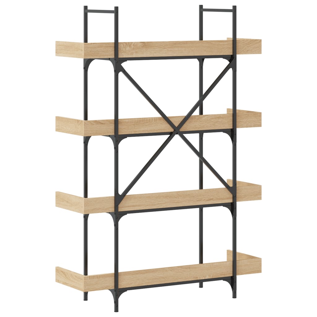 vidaXL Libreria 4 Ripiani Rovere Sonoma 100x33x145,5 Legno Multistrato