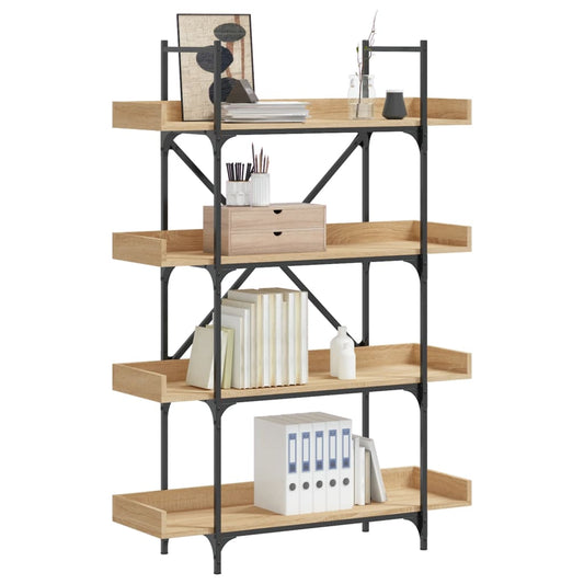vidaXL Libreria 4 Ripiani Rovere Sonoma 100x33x145,5 Legno Multistrato