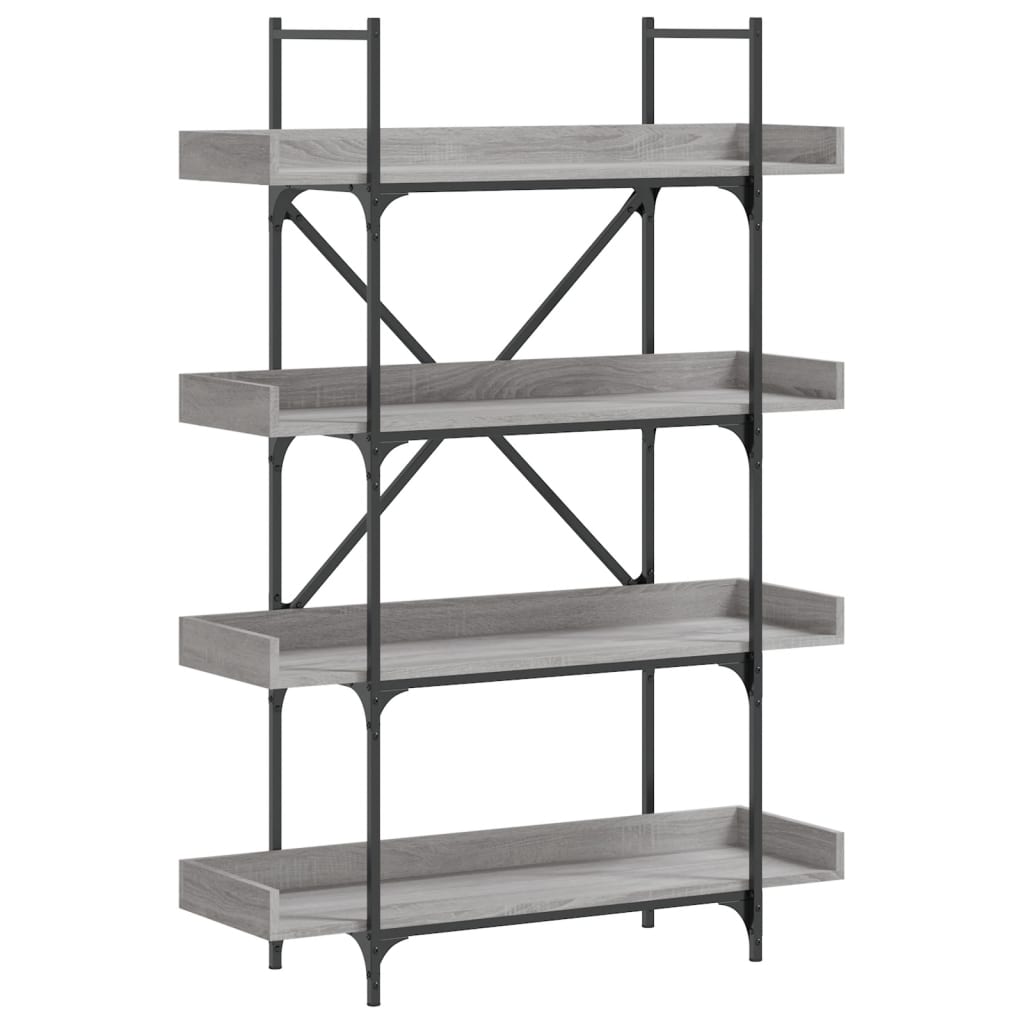 vidaXL Libreria 4 Ripiani Grigio Sonoma 100x33x145,5 Legno Multistrato VIDAXL
