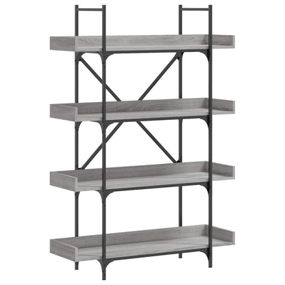 vidaXL Libreria 4 Ripiani Grigio Sonoma 100x33x145,5 Legno Multistrato VIDAXL