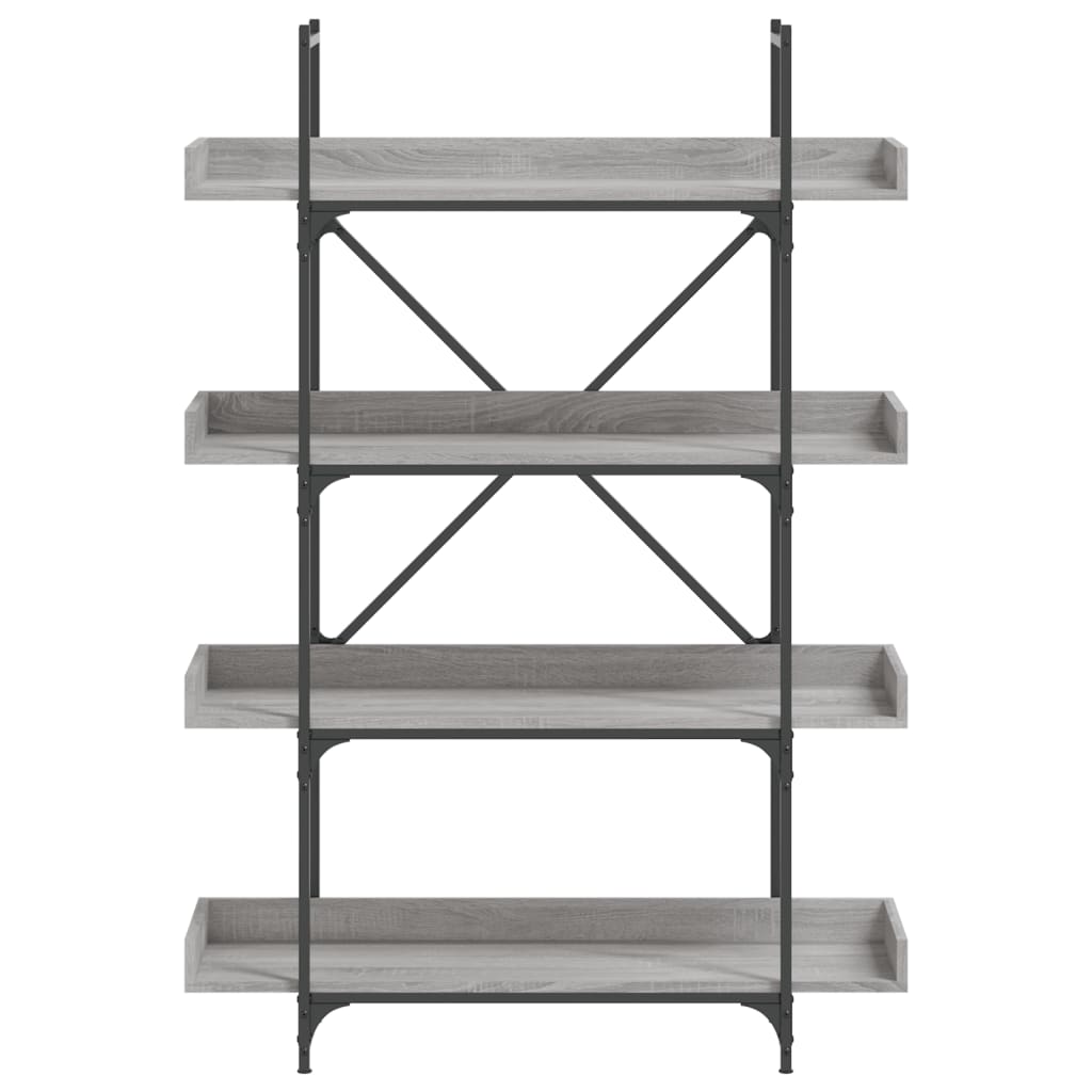 vidaXL Libreria 4 Ripiani Grigio Sonoma 100x33x145,5 Legno Multistrato VIDAXL