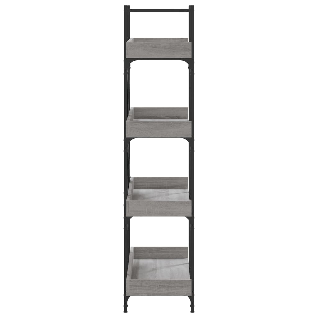 vidaXL Libreria 4 Ripiani Grigio Sonoma 100x33x145,5 Legno Multistrato VIDAXL