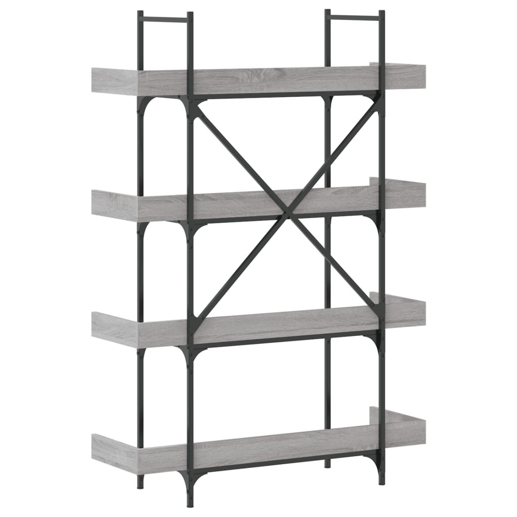 vidaXL Libreria 4 Ripiani Grigio Sonoma 100x33x145,5 Legno Multistrato VIDAXL