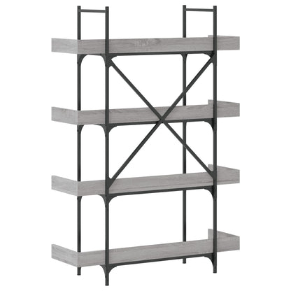vidaXL Libreria 4 Ripiani Grigio Sonoma 100x33x145,5 Legno Multistrato VIDAXL