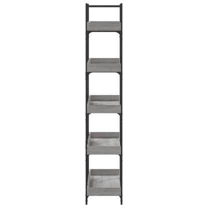 vidaXL Libreria 5 Ripiani Grigio Sonoma 100x33x180,5 Legno Multistrato