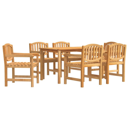 vidaXL Set da Pranzo da Giardino 7 pz in Legno Massello di Teak