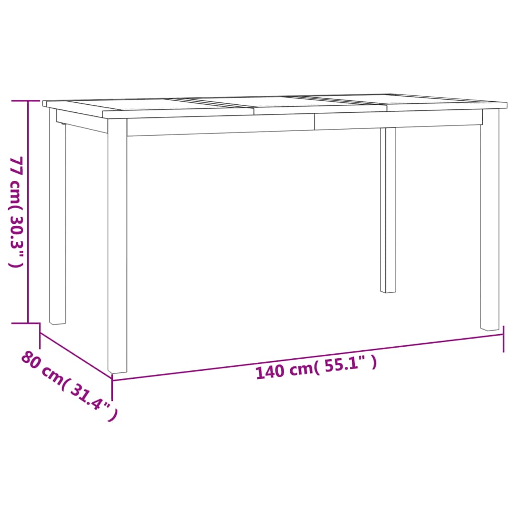 vidaXL Set da Pranzo da Giardino 7 pz in Legno Massello di Teak