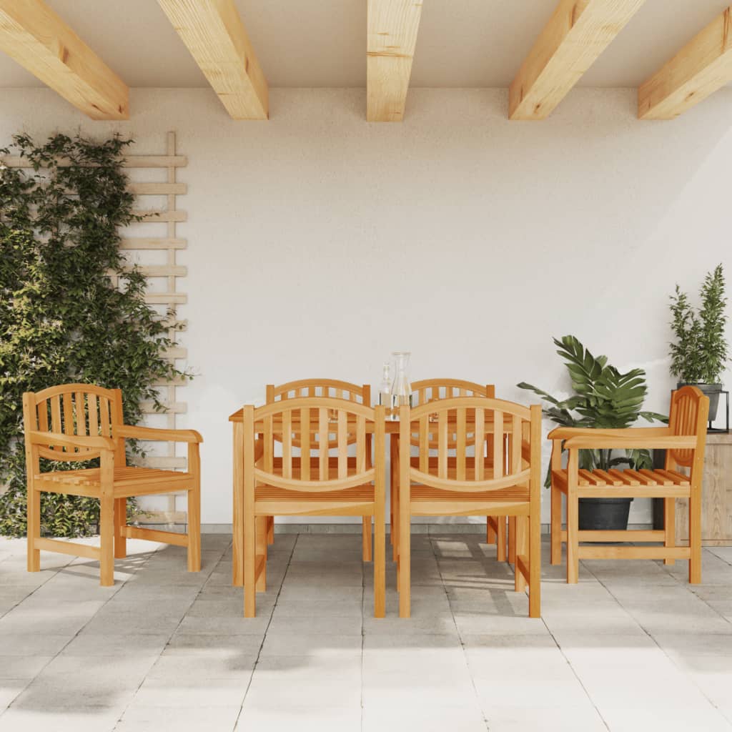 vidaXL Set da Pranzo da Giardino 7 pz in Legno Massello di Teak