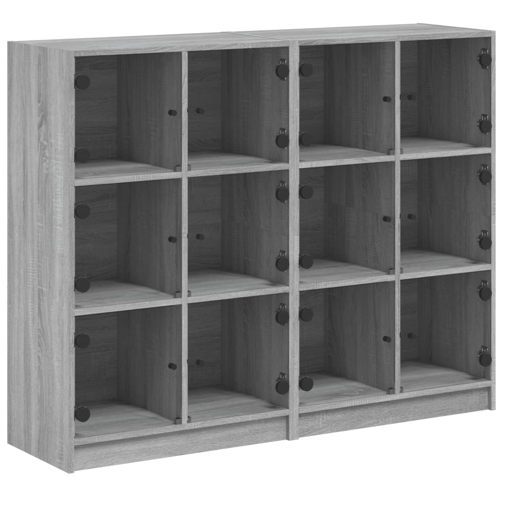 vidaXL Libreria Ante Grigio Sonoma 136x37x109 cm in Legno Multistrato VIDAXL