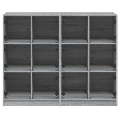 vidaXL Libreria Ante Grigio Sonoma 136x37x109 cm in Legno Multistrato VIDAXL