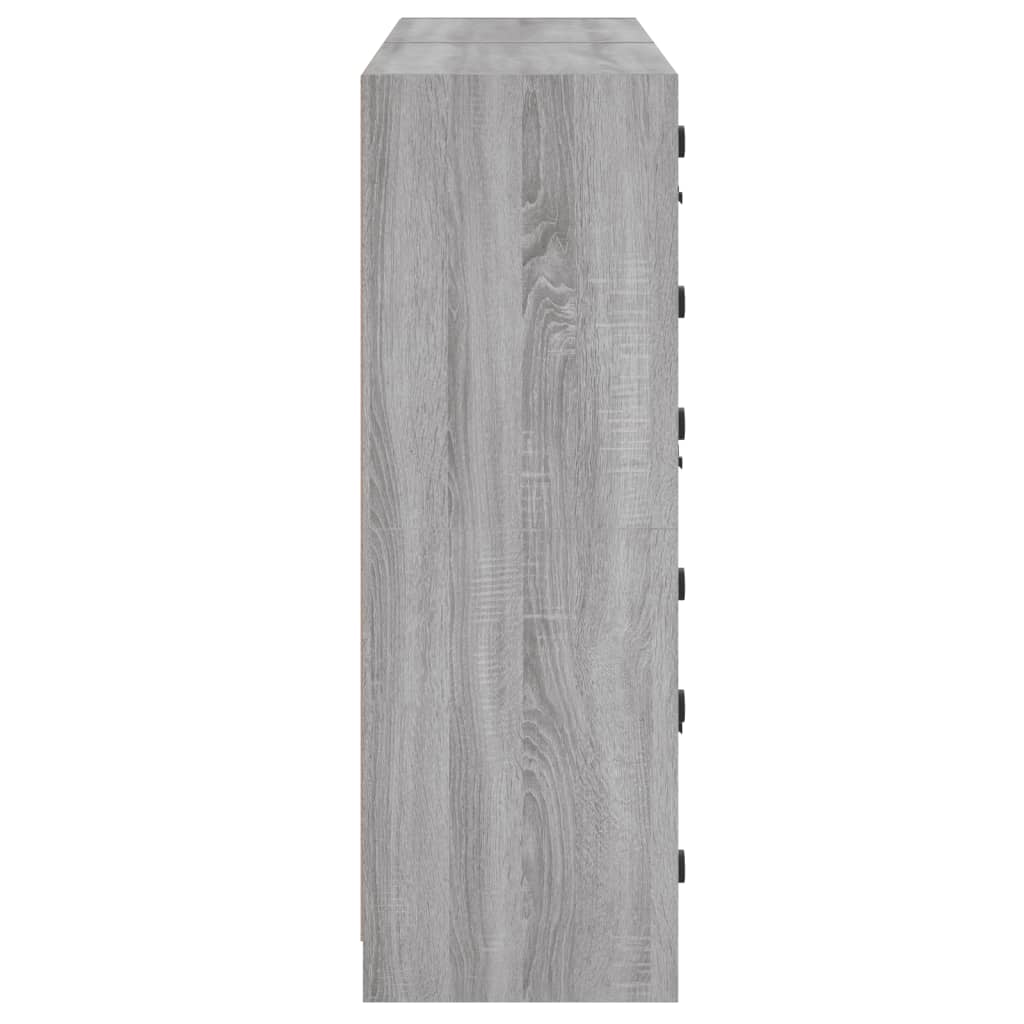vidaXL Libreria Ante Grigio Sonoma 136x37x109 cm in Legno Multistrato VIDAXL