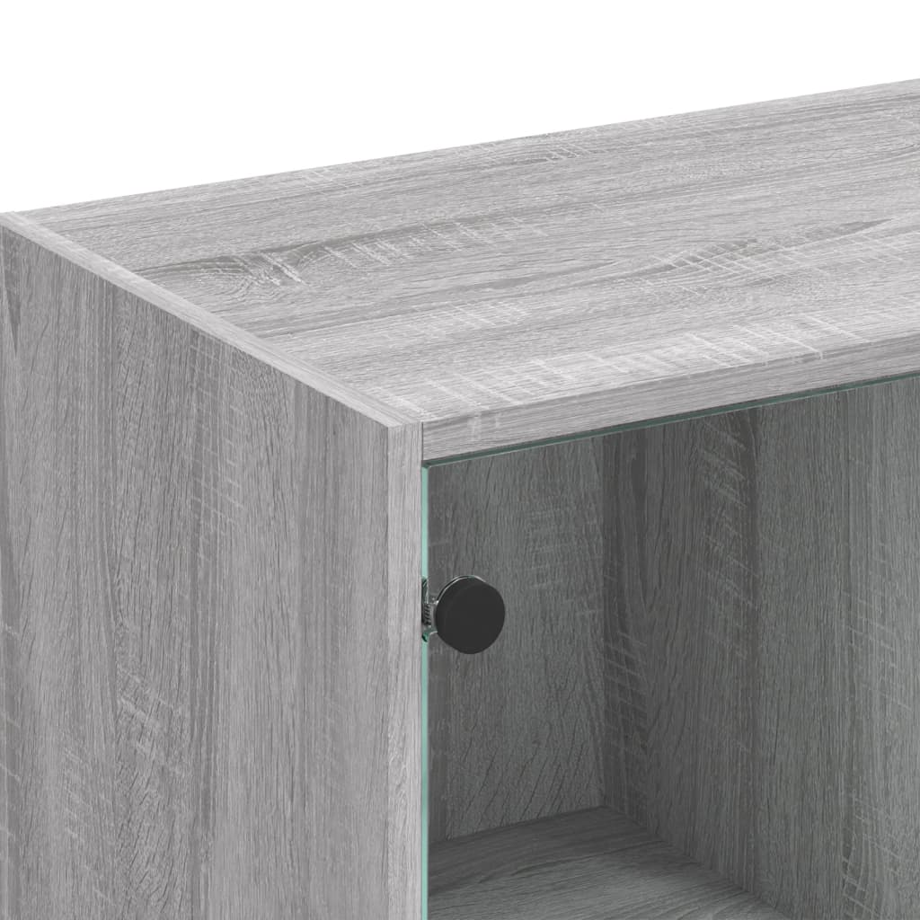 vidaXL Libreria Ante Grigio Sonoma 136x37x109 cm in Legno Multistrato VIDAXL