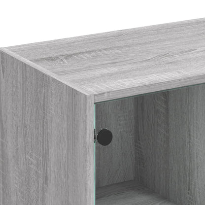 vidaXL Libreria Ante Grigio Sonoma 136x37x109 cm in Legno Multistrato VIDAXL