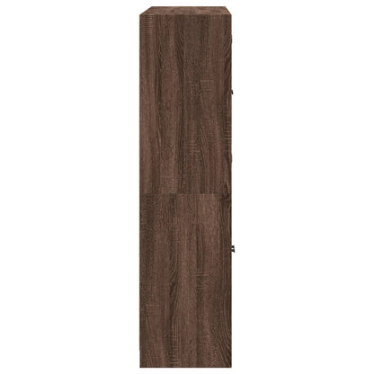vidaXL Libreria Ante Rovere Marrone 136x37x142 cm in Legno Multistrato