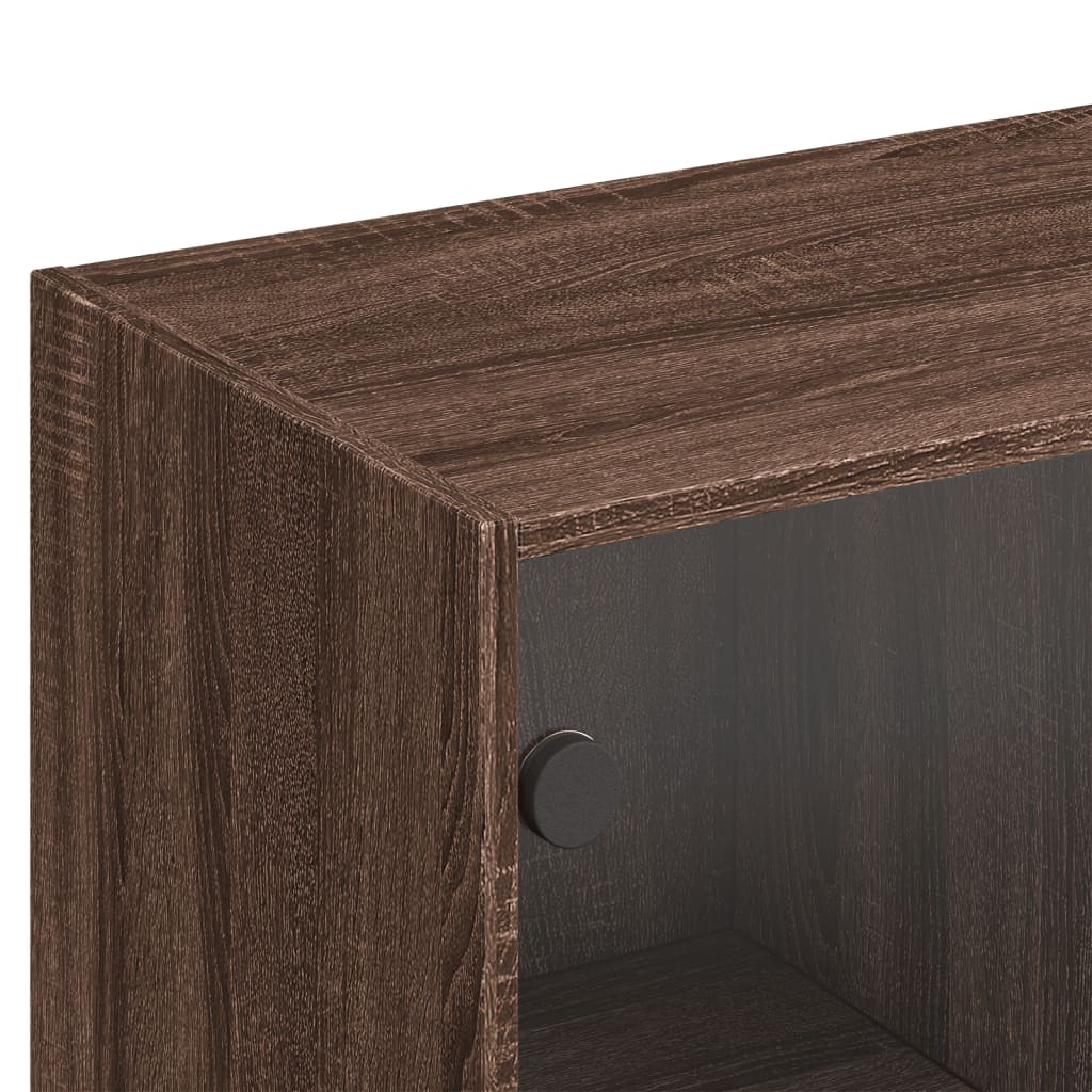vidaXL Libreria Ante Rovere Marrone 136x37x142 cm in Legno Multistrato