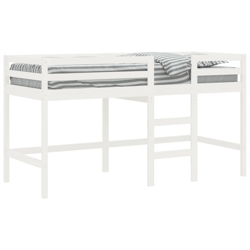 vidaXL Letto Soppalco con Scala Bambini Bianco 80x200cm Massello Pino VIDAXL