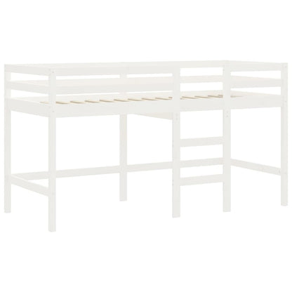vidaXL Letto Soppalco con Scala Bambini Bianco 80x200cm Massello Pino VIDAXL