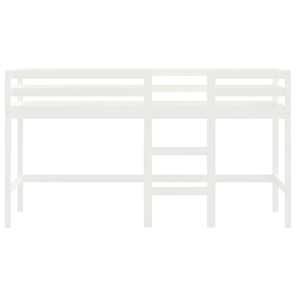 vidaXL Letto Soppalco con Scala Bambini Bianco 80x200cm Massello Pino VIDAXL
