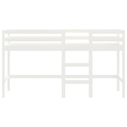 vidaXL Letto Soppalco con Scala Bambini Bianco 80x200cm Massello Pino VIDAXL