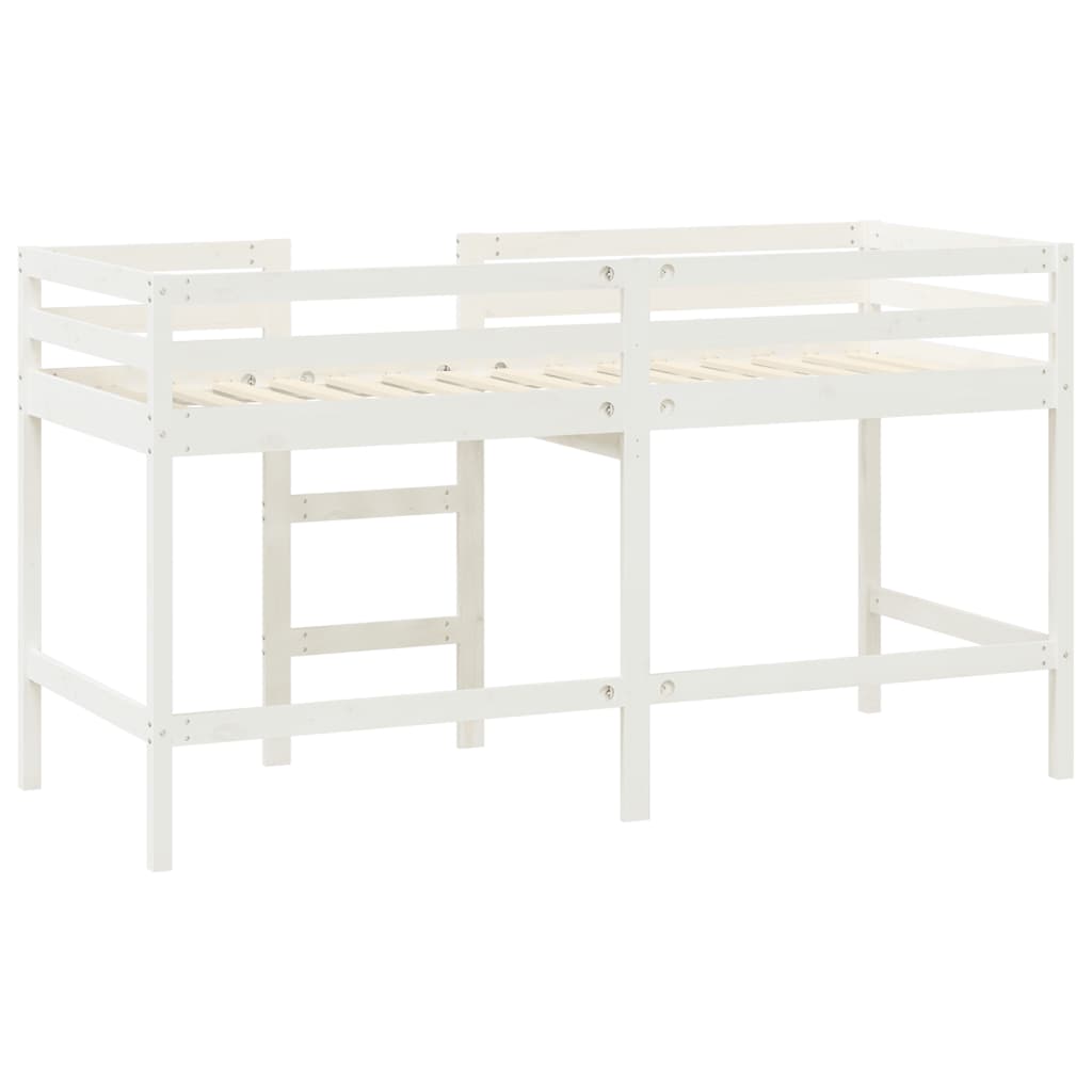 vidaXL Letto Soppalco con Scala Bambini Bianco 80x200cm Massello Pino VIDAXL