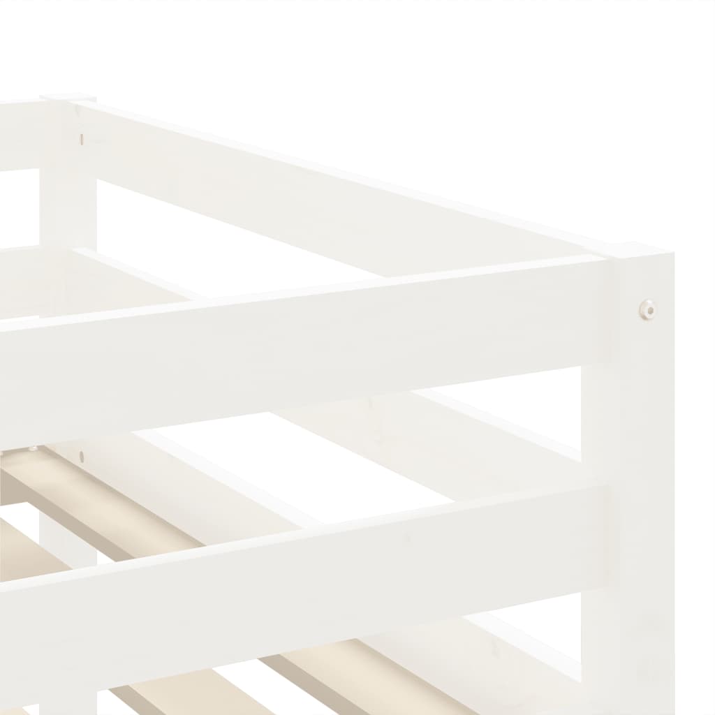vidaXL Letto Soppalco con Scala Bambini Bianco 80x200cm Massello Pino VIDAXL