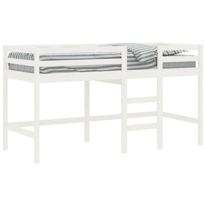 vidaXL Letto Soppalco con Scala Bambini Bianco 90x190cm Massello Pino VIDAXL