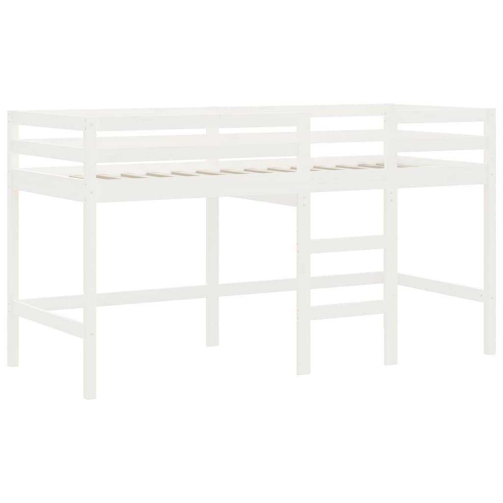 vidaXL Letto Soppalco con Scala Bambini Bianco 90x190cm Massello Pino VIDAXL